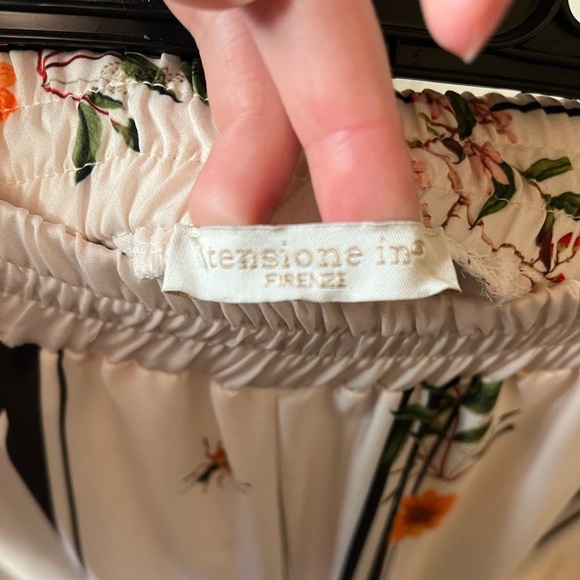 SILKY WIDE LEG PATTERN PANT - Picture 3 of 4